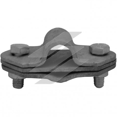 З‘єднувач дроту і блискавкоприймача ø16мм, двохболтовий, HDG, KovoFlex